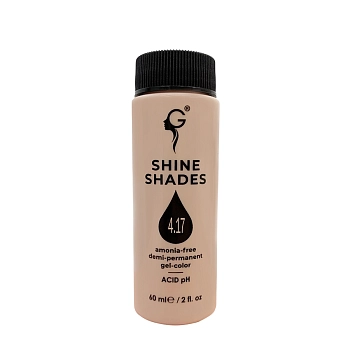 GERA Professional 4.17 гель-краситель для волос без аммиака / Shine Shades 60 мл, фото 2