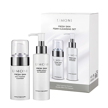 LIMONI Набор для очищения кожи (пенка 100 мл, масло 120 мл) Fresh Skin Foam Cleansing Set, фото 3