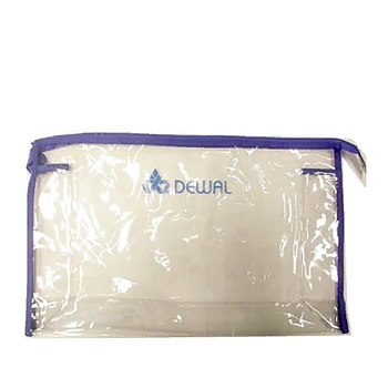 DEWAL PROFESSIONAL Косметичка, полимерный материал, прозрачно-синяя 34х8х22 см, фото 2