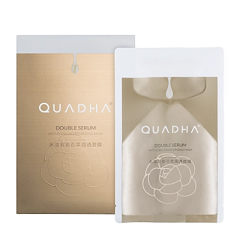 QUADHA Маска интенсивная антивозрастная с маслами / Double Serum Refresh Anti Aging Moisturizing Mask 5*31,5 гр, фото 2