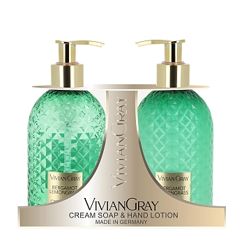 Набор для рук Бергамот и лемонграсс (крем-мыло 300 мл + лосьон 300 мл) Vivian Gray Set Gemstone Bergamot & Lemongrass