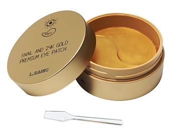 L.SANIC Патчи гидрогелевые с муцином улитки и золотом для области вокруг глаз 60 шт, фото 4