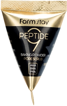FARMSTAY Скраб для очищения пор с комплексом из 9 пептидов, в пирамидках / BLACK SNAIL & PEPTIDE9 7 г х 25 шт, фото 3