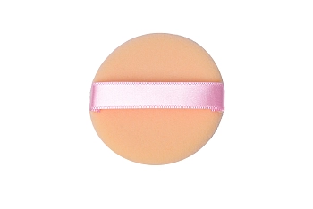 KAIZER Спонж-пуховка с атласной полоской, маленький, цвет бежевый, фото 2