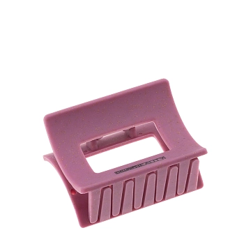 Заколка-краб для волос малая, прямоугольная, ягодная 1 шт