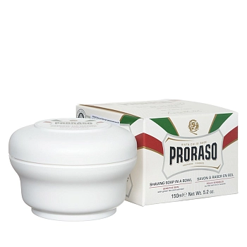 PRORASO Мыло для бритья для чувствительной кожи с зеленым чаем и овсом 150 мл, фото 2