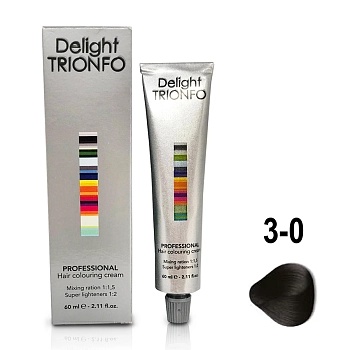 CONSTANT DELIGHT 3-0 крем-краска стойкая для волос, темно-коричневый натуральный / Delight TRIONFO 60 мл, фото 2