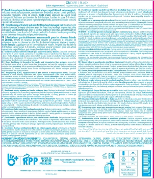 SELECTIVE PROFESSIONAL Кондиционер предназначенный для светлых и поврежденных волос / BLACK ONCARE BLACK 1000 мл, фото 2