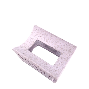 Крабик для волос из натуральной пшеницы квадратный, лиловый / Straw Claw Hair Clip Square Lilac 