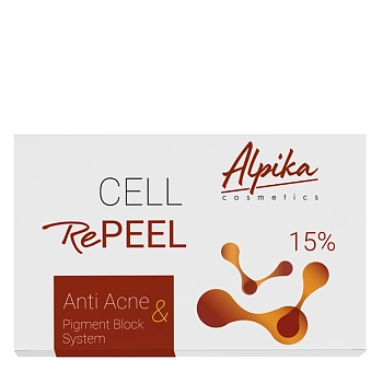 Набор (пилинг миндальный 15% 2мл + маска 2мл + тоник 30мл + крем 2мл) CELL RePEEL 15% Anti Acne & Pigment Block System