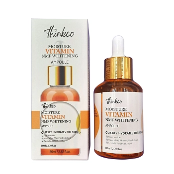 THINKCO Сыворотка увлажняющая с витаминами / Thinkco Moisture Vitamin NMF Whitening Ampoule 80 мл, фото 2