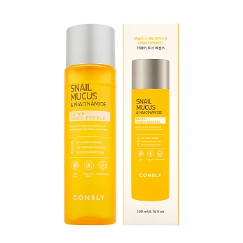 CONSLY Тонер-эссенция восстанавливающий с муцином улитки и ниацинамидом / Consly 200 мл, фото 2