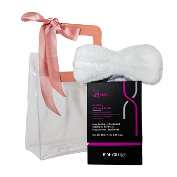 Набор подарочный Шёлковый лифтинг (сыворотка 30*1,5 мл + повязка косметическая) BIOHYALUX