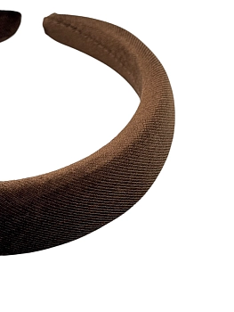 IWOU PROFESSIONAL Ободок для волос Бархат горький шоколад 3см, фото 3