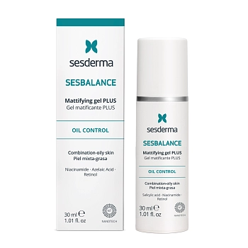 SESDERMA Гель себорегулирующий с матирующим эффектом / SESBALANCE Mattifying gel Plus 30 мл, фото 2