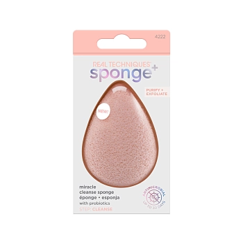 REAL TECHNIQUES Спонж для умывания / Real Techniques Sponge+ Miracle Cleanse Sponge, фото 5