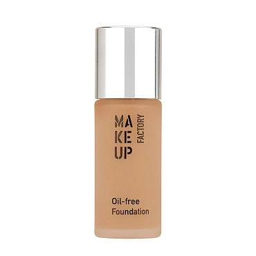 MAKE UP FACTORY Крем тональный матовый для нормальной и жирной кожи, 21 светлый мокка / Oil-free Foundation 20 мл, фото 1