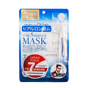 Маска с гиалуроновой кислотой / Pure Essence 7 шт, JAPAN GALS