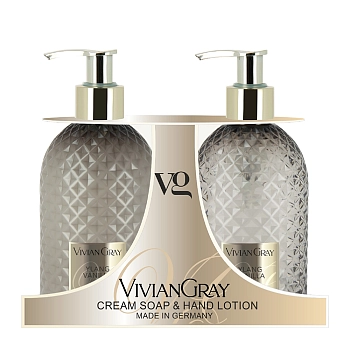 Набор для рук Иланг-иланг и ваниль (крем-мыло 300 мл + лосьон 300 мл) Vivian Gray Set Gemstone Ylang & Vanilla