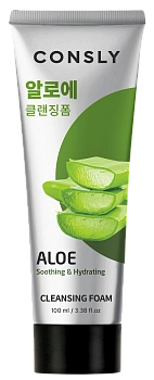 Пенка для умывания кремовая успокаивающая c экстрактом алоэ вера 100 мл