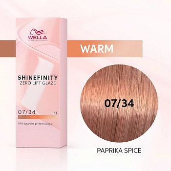WELLA 07/34 гель-крем краска для волос / WE Shinefinity 60 мл, фото 3
