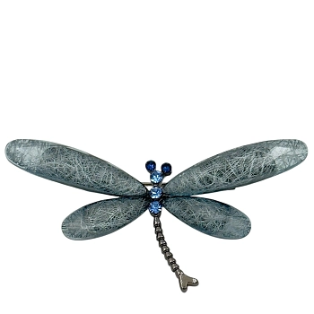 Брошь Стрекоза голубая