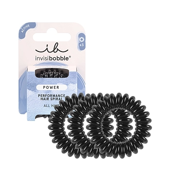 Резинка-браслет для волос / invisibobble POWER True Black (в картоне)