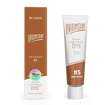 BRONSUN Краска для ресниц и бровей, светло-коричневый / BRONSUN #5 15 мл, фото 2