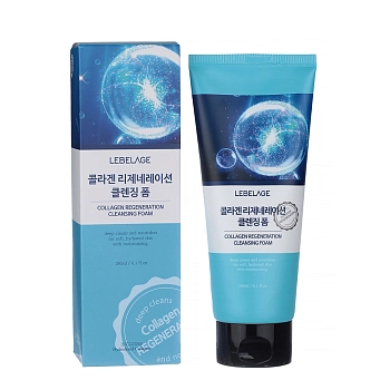 LEBELAGE Пенка для умывания регенерирующая с коллагеном / Lebelage Collagen Regeneration Cleansing Foam 180 мл, фото 2
