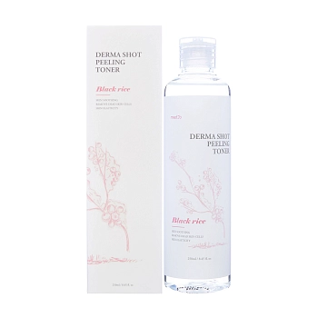 MED:B Тонер очищающий для лица с экстрактом чёрного риса / Med B Derma Shot Peeling Toner Black 250 мл, фото 2