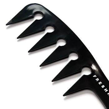 FRESHMAN Расческа для моделирования и стрижки с широкими зубьями и веерообразной секцией / Collection Carbon, фото 2