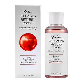 THINKCO Тонер восстанавливающий с коллагеном / Thinkco Collagen Return Toner 150 мл, фото 2