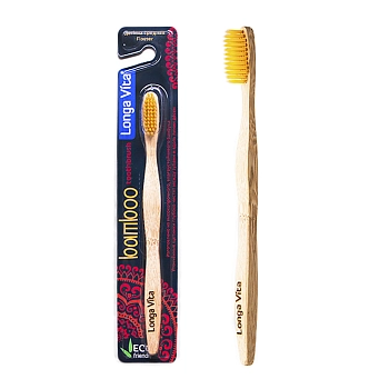 LONGA VITA Щетка зубная бамбуковая для взрослых / Longa Vita, фото 7