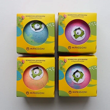 MIPASSIONcorp Бомбочка для ванны с игрушкой, динозаврики / MiPASSiON 130 гр, фото 3