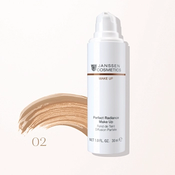 JANSSEN COSMETICS Крем тональный стойкий с UV-защитой SPF 15 для всех типов кожи, тон 02 олива / Perfect Radiance Make-up 30 мл, фото 3