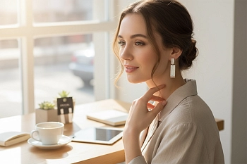 IWOU PROFESSIONAL Серьги Слиток серебра, фото 3