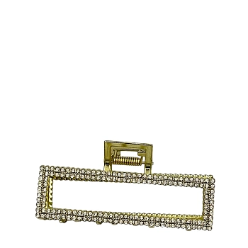 Краб для волос большой Стразы в золоте 1шт