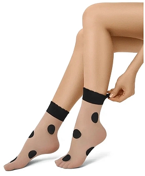 MINIMI Носки женские Caramello/Nero 0 (UNI) / Mini POIS GRANDE 20, фото 2