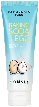 Скраб для лица с содой и яичным белком / Consly 120 мл
