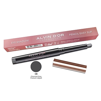 ALVIN D'OR Тени-карандаш для век, тон 08 / Pencil easy slip charcoal grey 0,29 гр, фото 2
