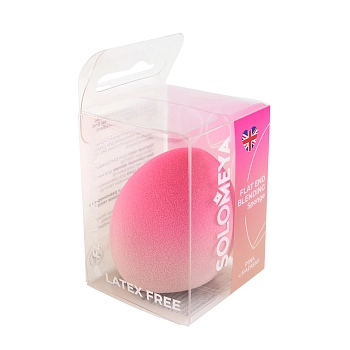 SOLOMEYA Спонж для макияжа со срезом, розовый градиент / Solomeya Flat End blending sponge Pink Gradient 1 шт, фото 2