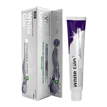 WHITE GLO Паста зубная отбеливающая с антибактериальным эффектом и ополаскивателем / White Glo 100 гр, фото 2