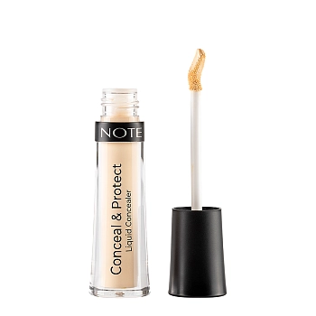NOTE Консилер жидкий маскирующий защитный 01 / CONCEAL & PROTECT LIQUID CONCEALER 4,5 мл, фото 2