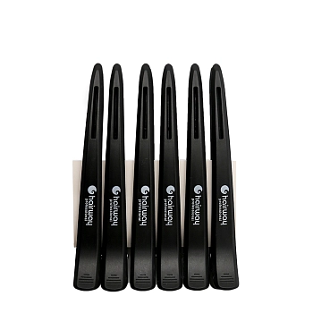 Зажим, черный / Hairway 6 шт