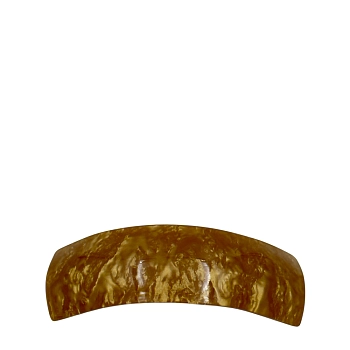 Заколка - автомат Минерал прямоугольная янтарная 3*9,5см