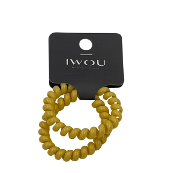 IWOU PROFESSIONAL Резинка пружинка Глянец желтая 2шт, фото 2