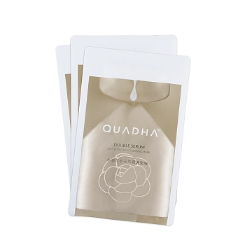 QUADHA Маска интенсивная антивозрастная с маслами / Double Serum Refresh Anti Aging Moisturizing Mask 5*31,5 гр, фото 3