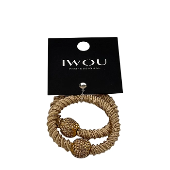 Резинка для волос Золотая бусина латте 2шт