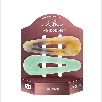 Заколка для волос, 2 шт / invisibobble CLIPSTAR PREMIUM Rainbow Carousel