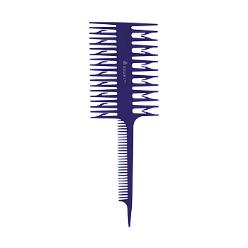 Расческа для мелирования, двойная синяя 21,5 см